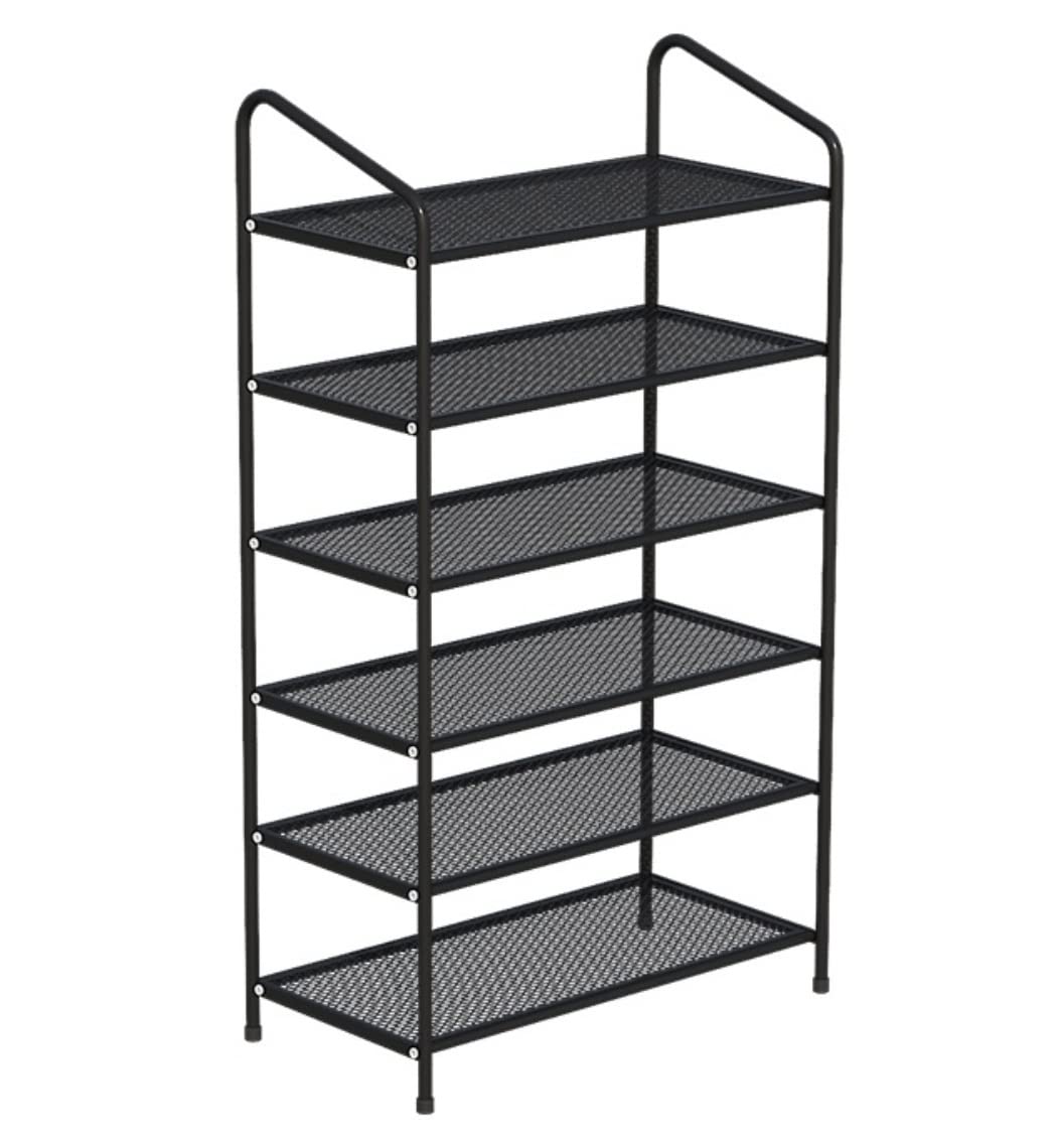 メッシュ構造 スチールラック 2段 シューズラック シューズボックス