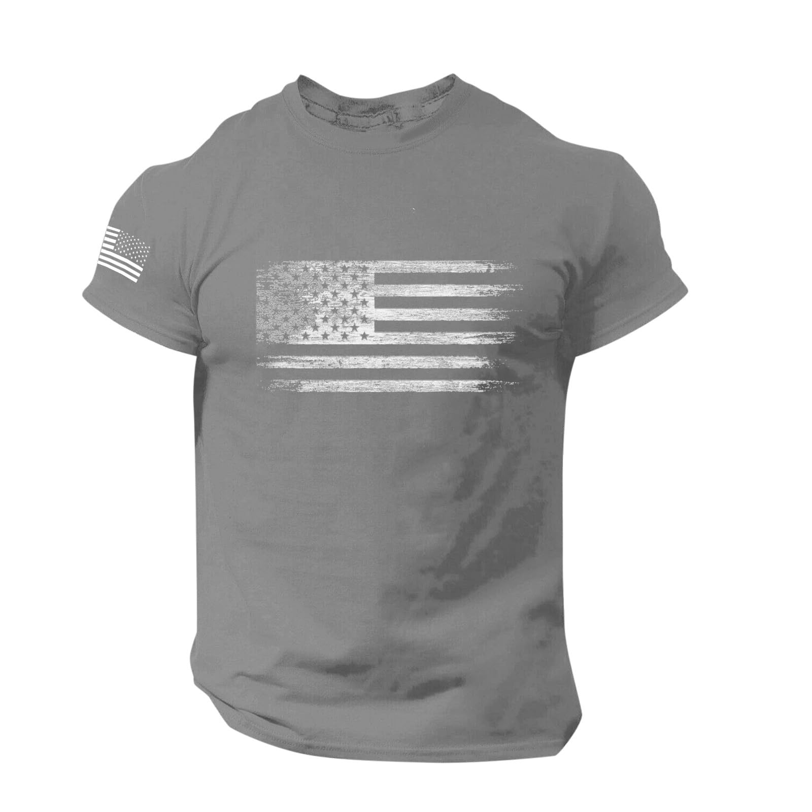 2025 Summer T-Shirts Men American Flag Patriotic Shirts Short Sleeve Graphic Tees Crewneck 4th of July Tshirts Tee Tops