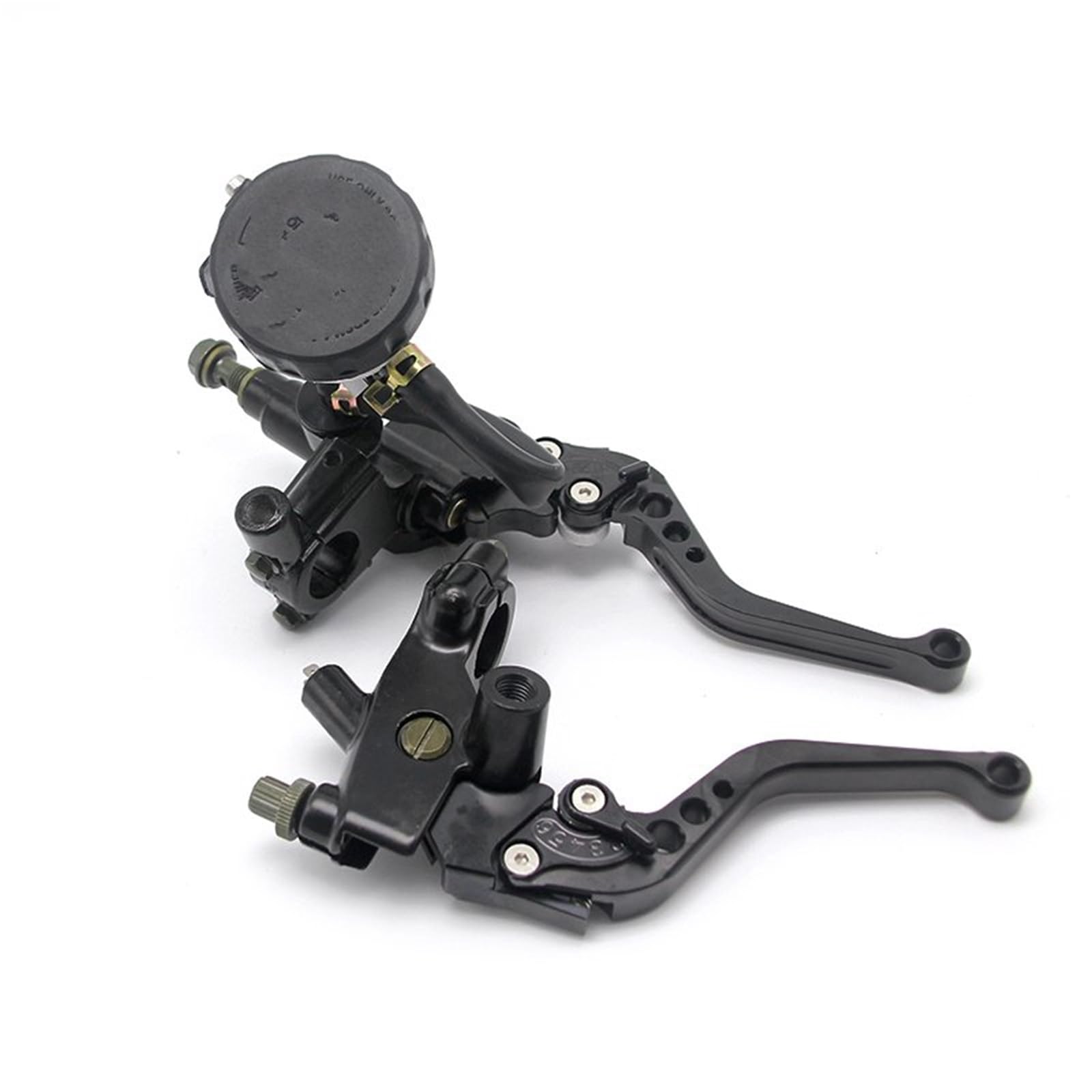 TINGYUS Motorbike Brake Lever 7/8" 22mm Motorcycle Brake Universal CNC Clutch Levers Master Cylinder Reservoir Set(Black Set)