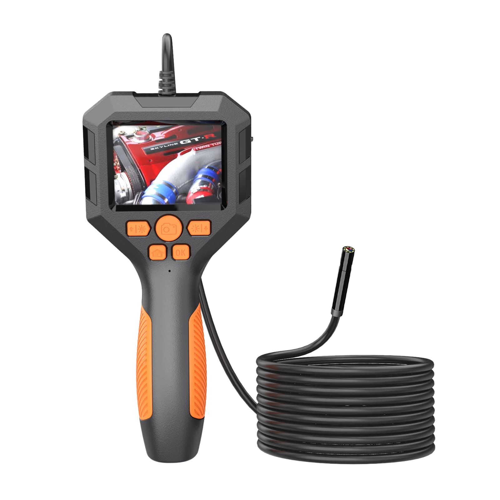 MonissIndustrial Endoscope 1080P Digital Borescope IP68 Waterproof Snake Scope Camera Electronic Camera Video Picture Taking Handheld Inspection Camera with 2.8-inch IPS Screen with LED Light for Pip