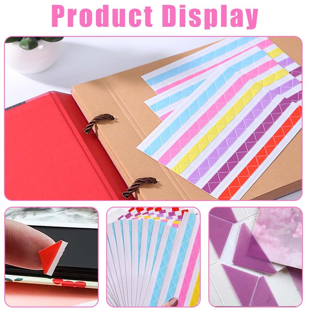 EIHI Esquinas Adhesivas para Fotos, Esquinas Adhesivas para Fotos, Pegatinas para Fotos y Pegatinas para álbumes de Recortes, Bricolaje, 1020 Piezas