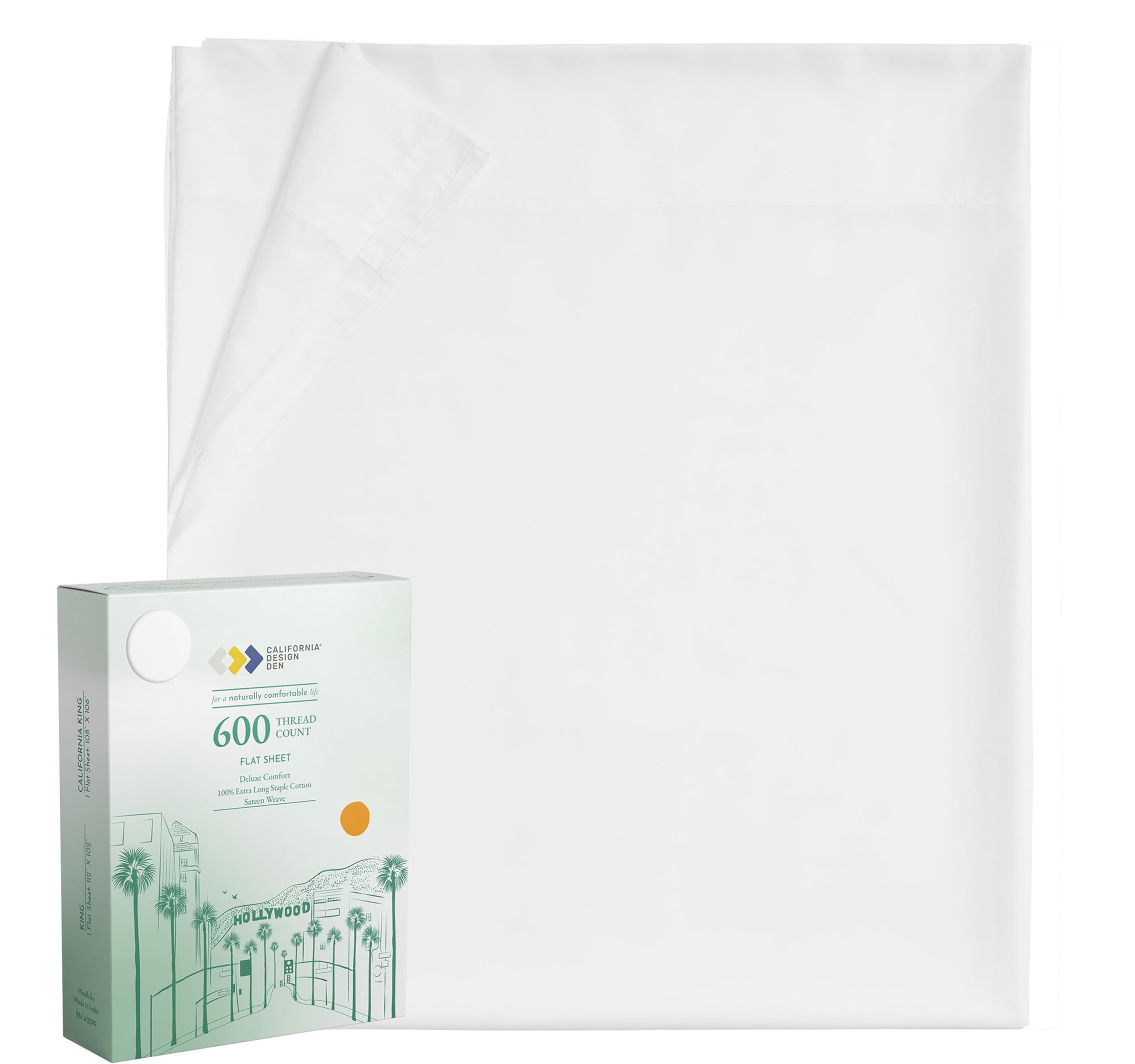 Amazon.com: 100% Pure Cotton Flat Sheet - 600 Thread Count