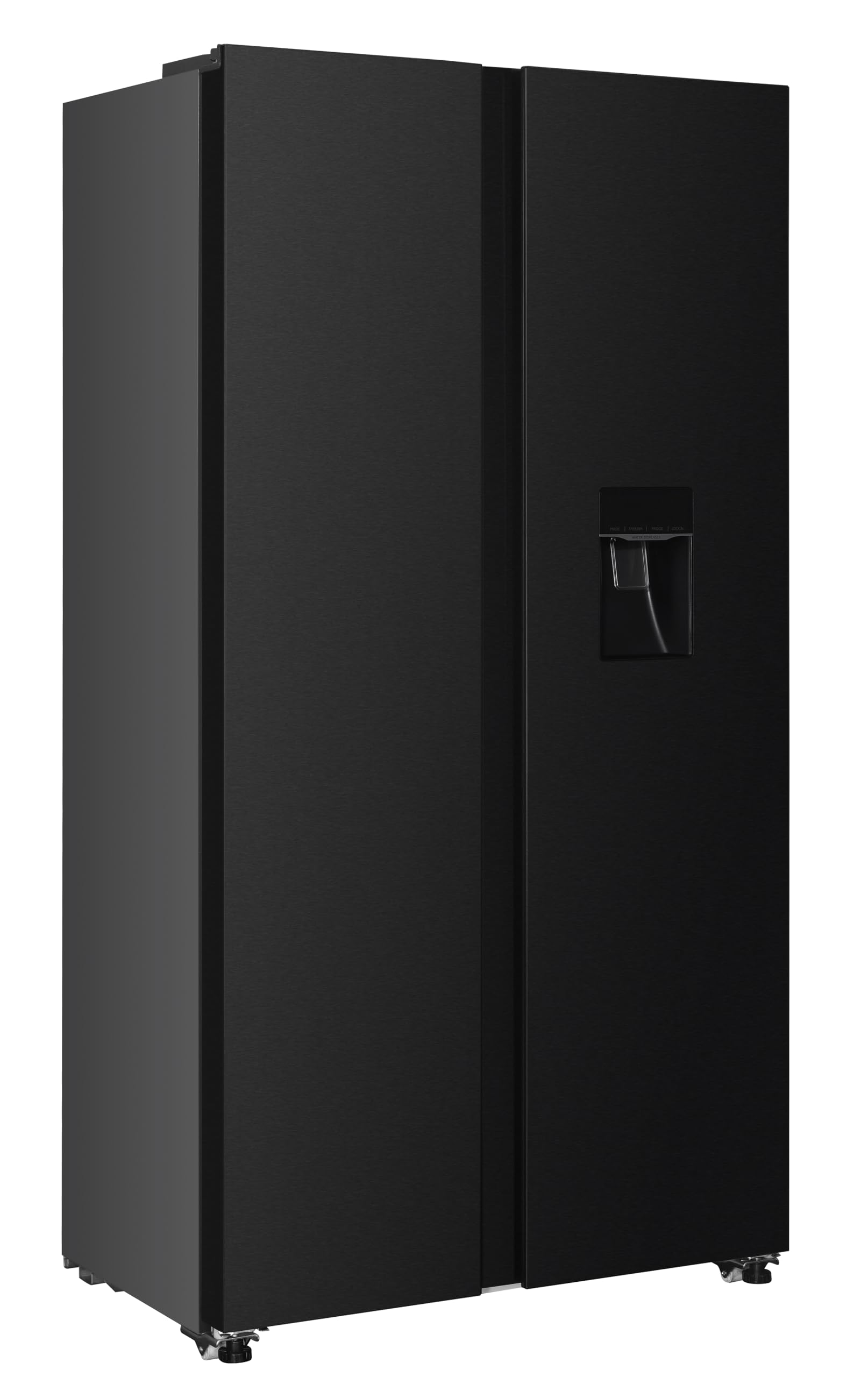 respekta Halvar Side-by-Side 439 L, No Frost, dispensador, Black Steel