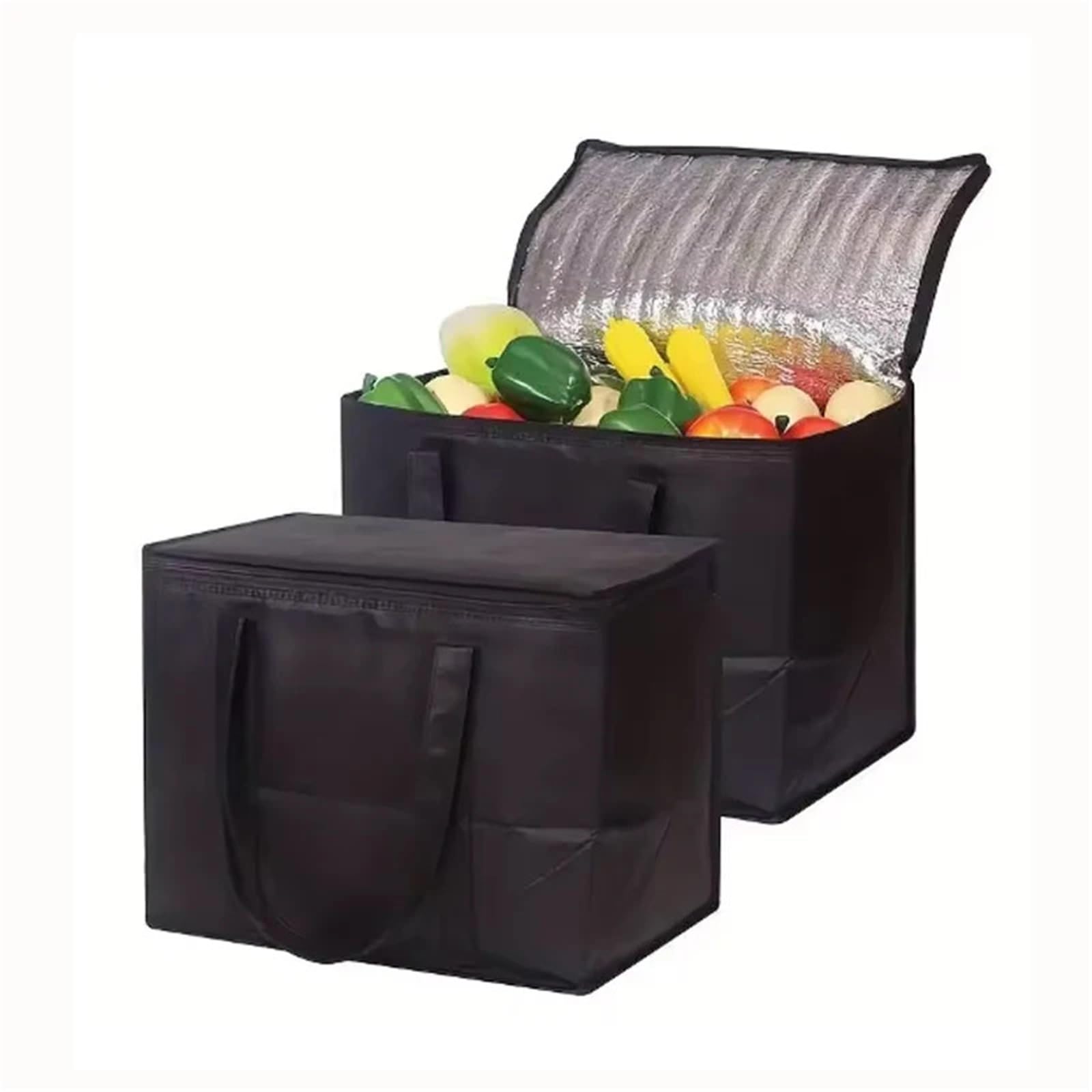 1 pz Borse for la spesa isolate pieghevoli Borsa termica morbida riutilizzabile for consegna di cibo da asporto calda e fredda leggera per Alimenti