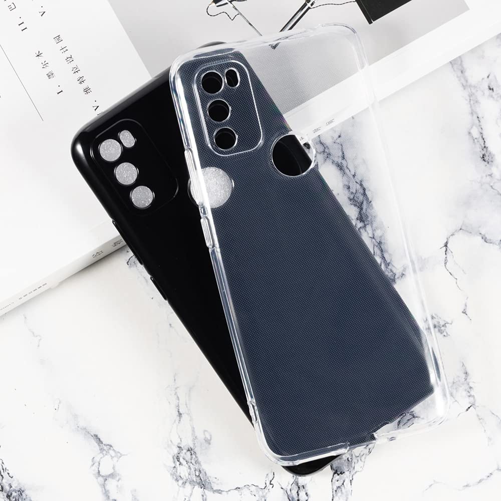 ZXLZKQ Custodia per Blackview A70 (6.52 Pollice), Nero Morbida Silicone