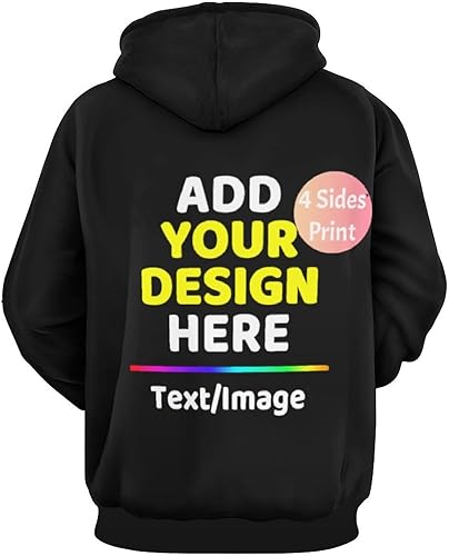 Miniatura 3 de Sudadera con capucha personalizada para hombre, diseña tus propias sudaderas personalizadas, sudaderas con capucha de moda para bricolaje, regalos