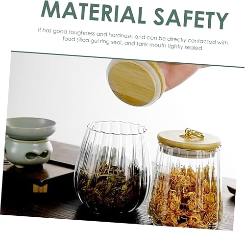 Miniatura 5 de SHOWERORO Tarros de caramelo Recipiente de vidrio con tapa Contenedores de vidrio con tapas Recipiente hermético de almacenamiento de alimentos