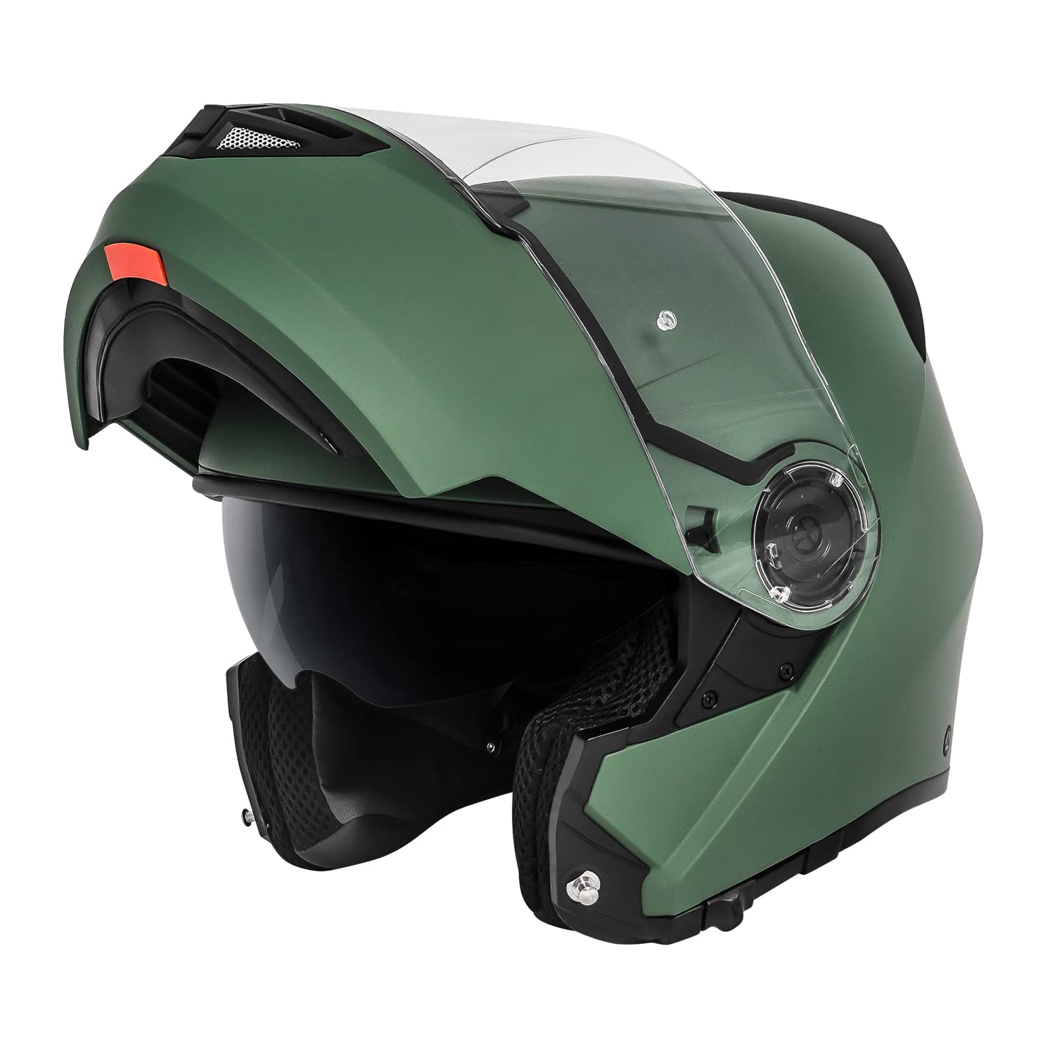 VCAN VX28 Full Face Modular Flip-Up Motorcycle Helmet ECE & DOT Approved, Coolmax Cheek Pad & OTG Ready