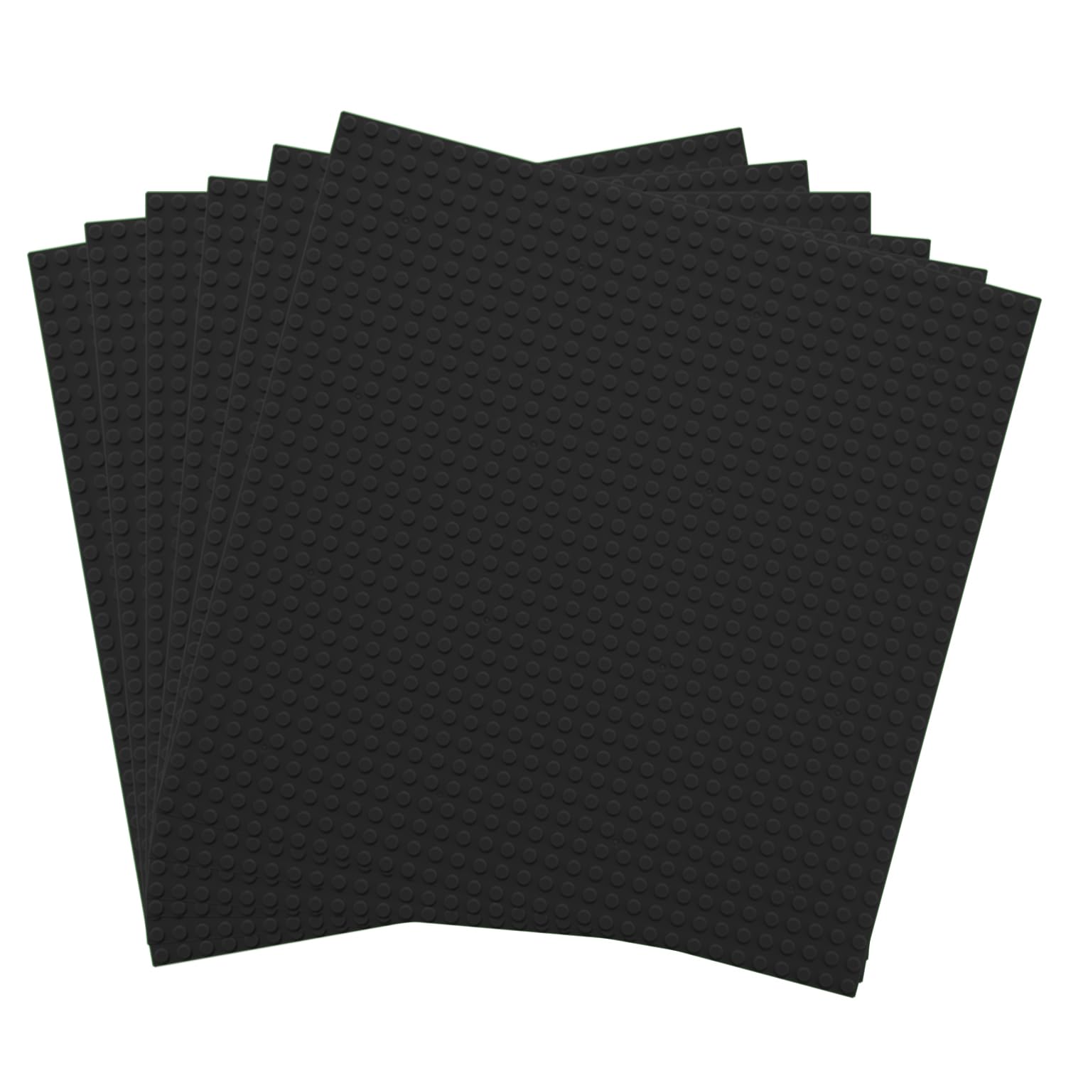 WYSWYG 6PCS Classic Base plates,10/inchx10/inch Building Board Baseplate,Compatible with All Major Brands,Black S003