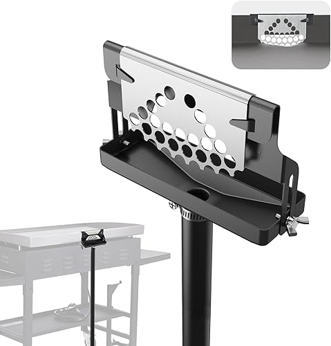 Accesorios de grasa para parrilla Blackstone - Recogedor de grasa, embudo de drenaje de grasa trasero para parrilla Blackstone, puerta de grasa