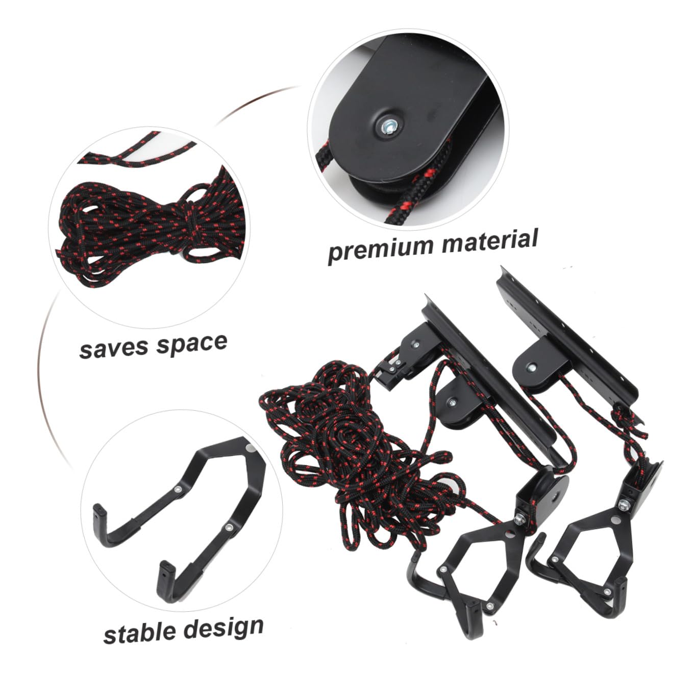 Sosoport Portabici da Soffitto Gancio per Biciclette Soluzione di Stoccaggio per Garage Sollevatore da Garage per Appendere Bici Robusto e Pratico