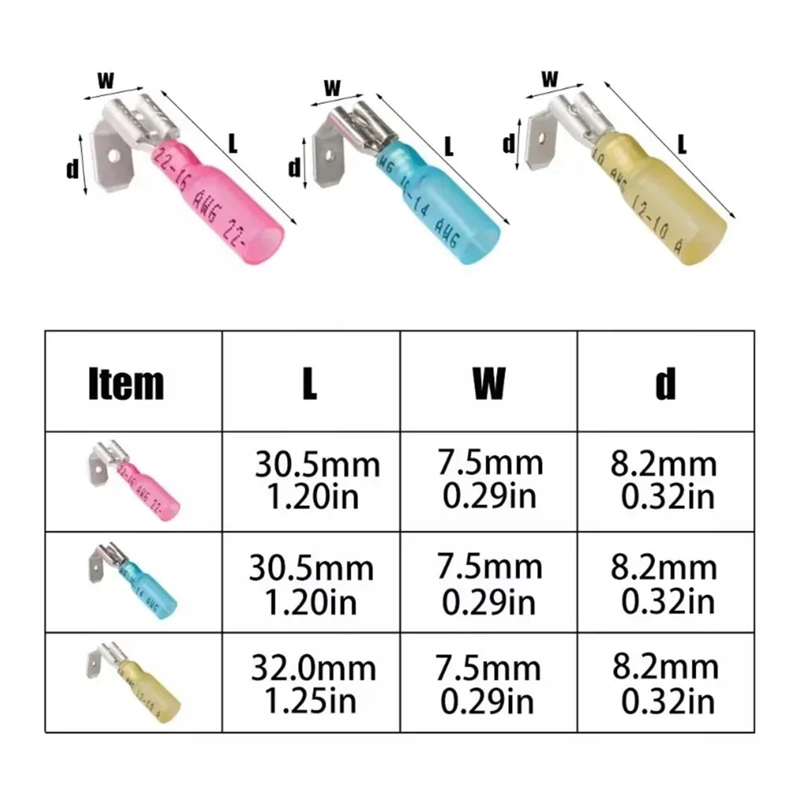 140pcs Heat shrink terminals Piggy Back Spade Terminators Insulated Butt Connector Crimp Electrical Terminals Red Blue Yellow