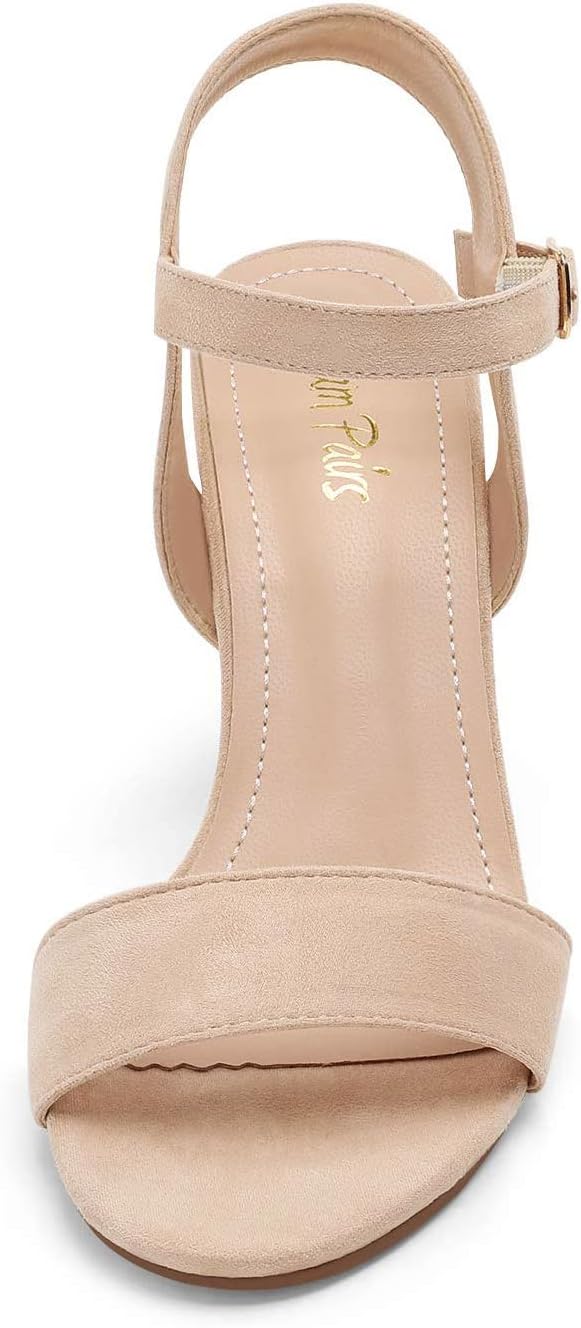 DREAM PAIRS Women's Chunky Heels Open Toe Ankle Strap High Block Comfy Dress Heel Sandals Pumps Shoes