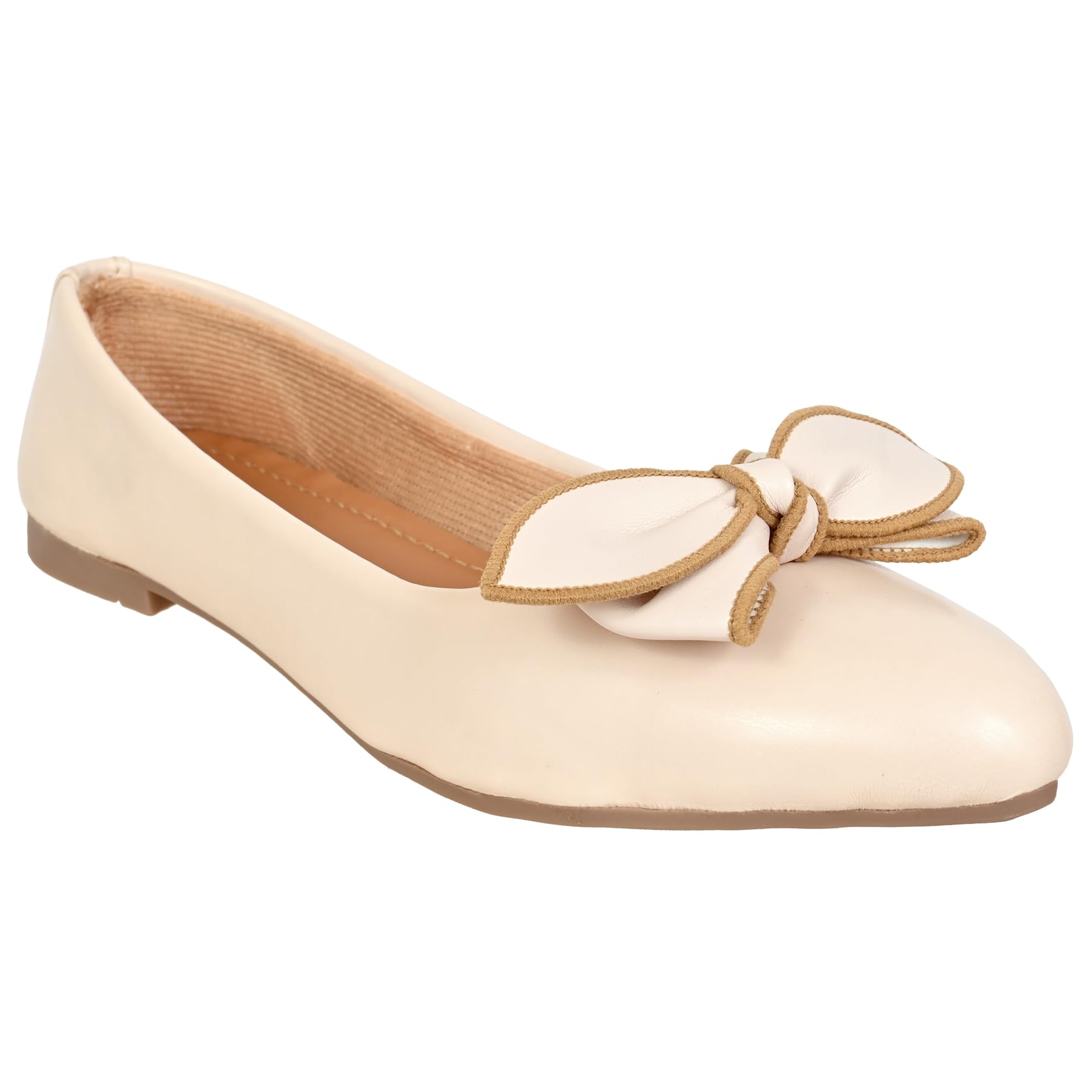 pouncing panda Women's Pointed Toe Ballerina Flats | Elegant Flat Belly Shoes with Bow | Comfortable Stylish Flats for Women | Casual Office Footwear-picture-20