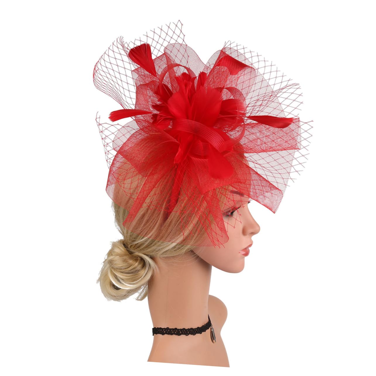 3pezzi Fascinators Rete per Donna con Clip e Cerchietto Cappello Elegante per Feste Matrimoni e Tea Party Leggero e Versatile