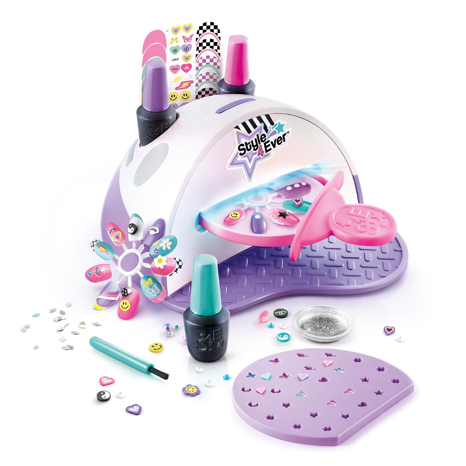 Style 4 Ever Gel Nail Studio Kit - Kids Nail Art Kit with UV Lamp, Silicone Moulds & Accessories, Pequeño - Image 3