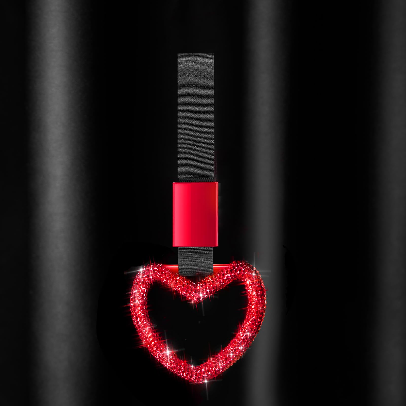 Universal Red Heart Shaped Hand Strap / Grab Handle | For SUV & Car Interior Accessories