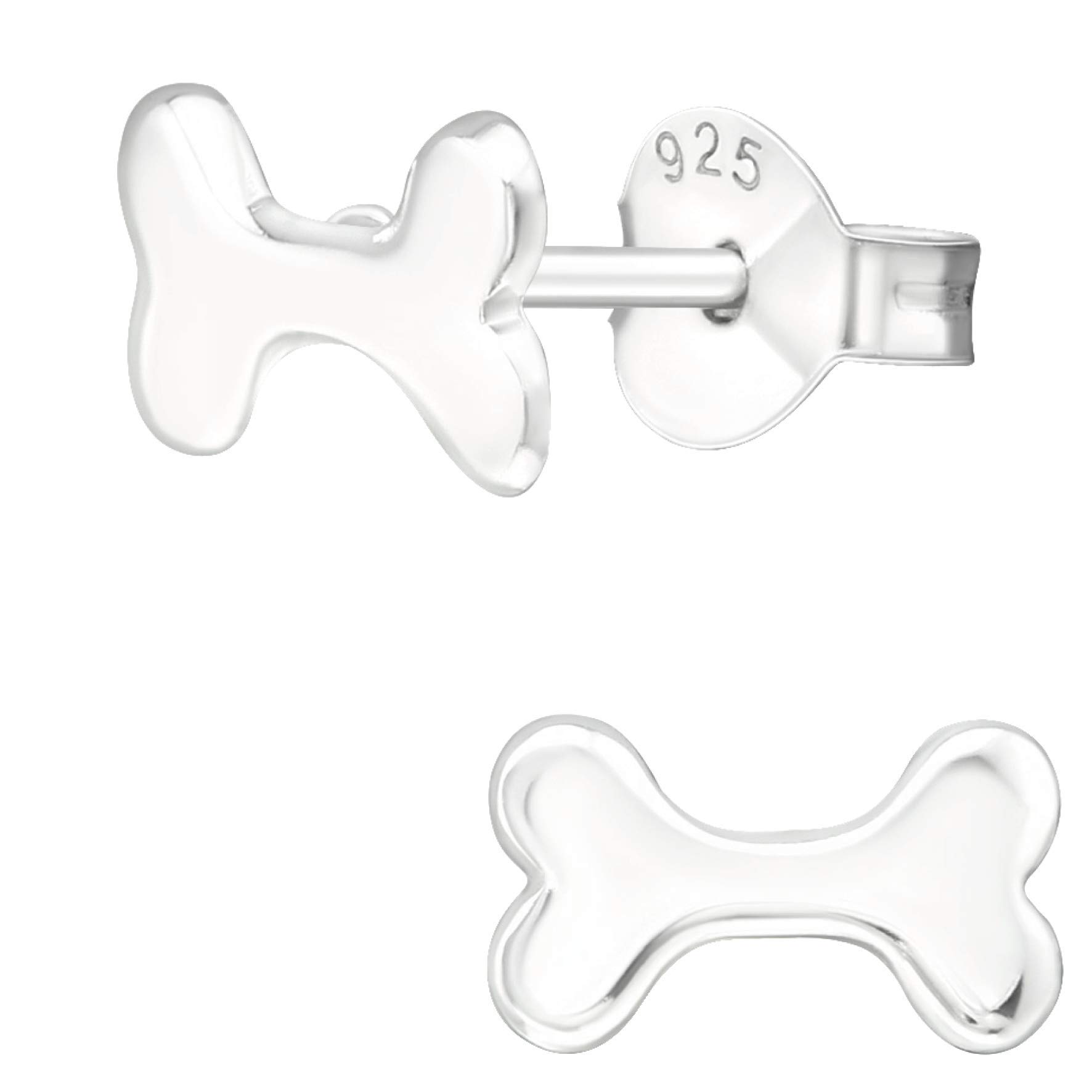 EYS JEWELRYWomen's Dog Bone Earrings 925 Sterling Silver 5 x 8 mm Stud Earrings Women's Earrings