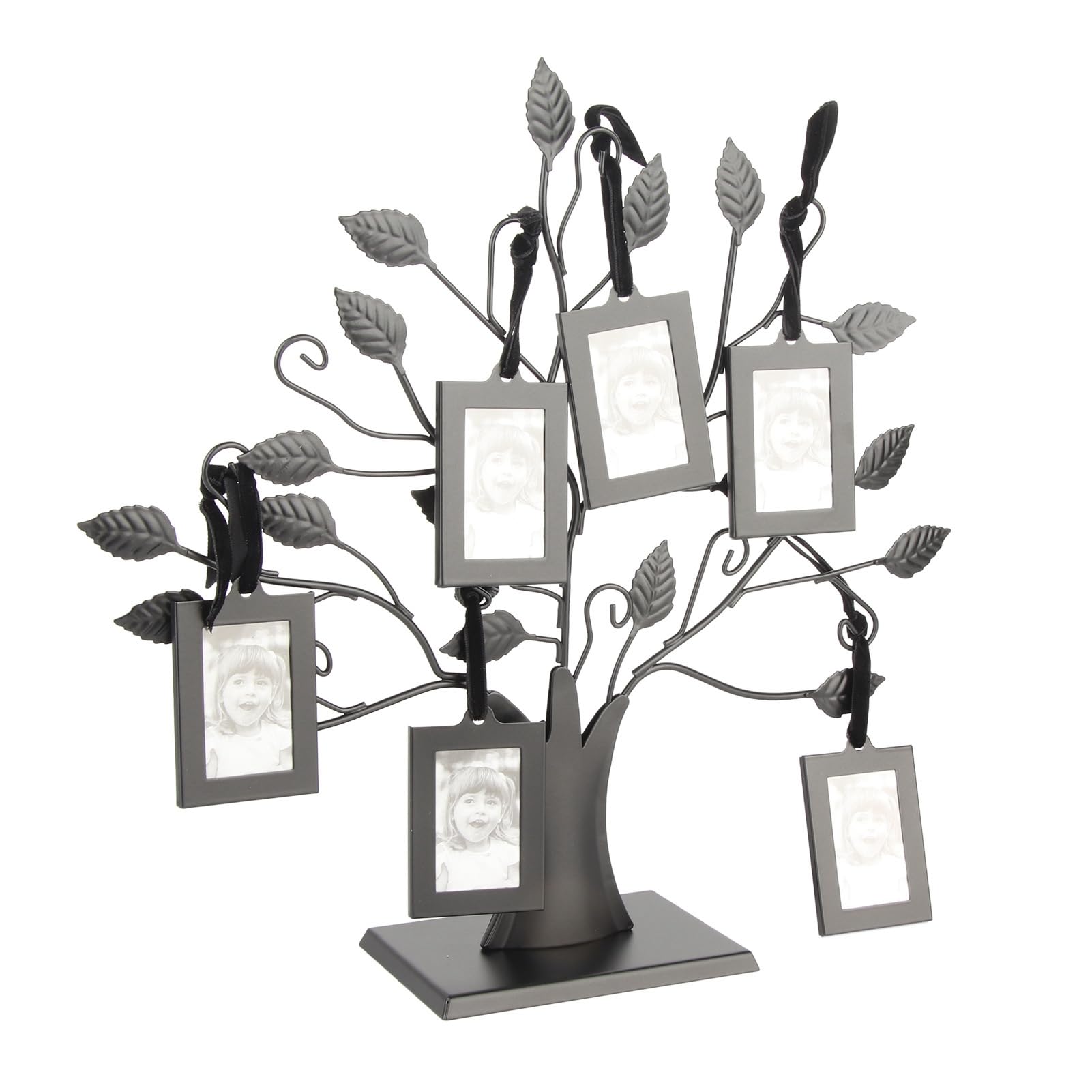 Yctze Albero Portafoto per Famiglie Alla Moda con Cornici Multiple Sospese per Decorazioni Domestiche e Collage Estetici da Parete (S Con 6 cornici per foto da 6,4 x 4,6 cm)