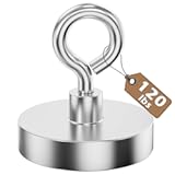 MUTUACTOR 2packs Neodymium Magnets Heavy Duty,120 lbs Pulling Force Fishing Magnet Rare Earth Magnet,Super Strong Round Magnet for Sweeping Picking Retrieving Metal Tools