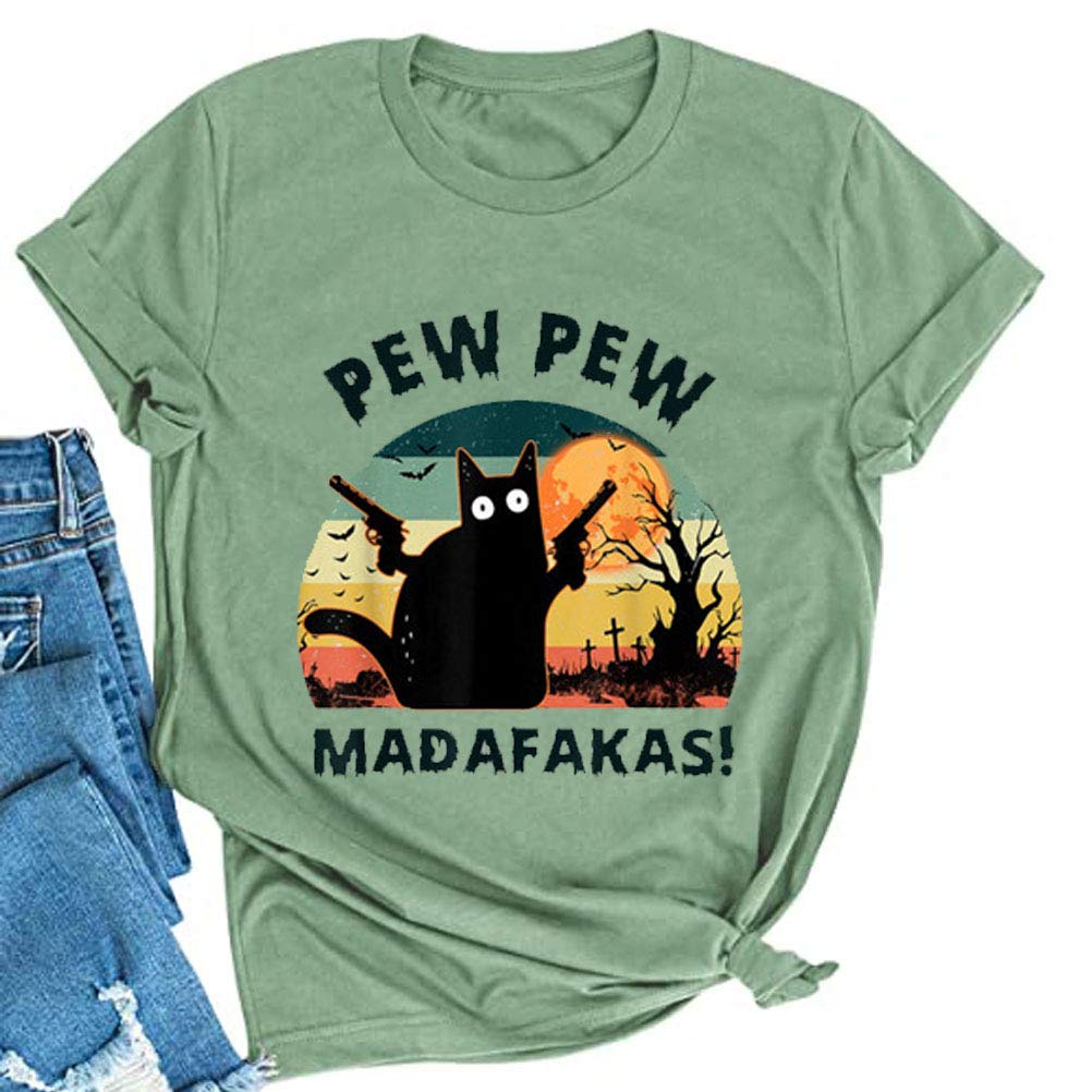 NoffishWomen Madafakas T-Shirt Funny Cat Shirt