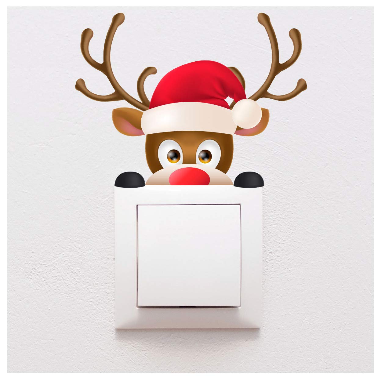 Christmas Wall Sticker for Sockets and Switches, Multicolored, 10x13