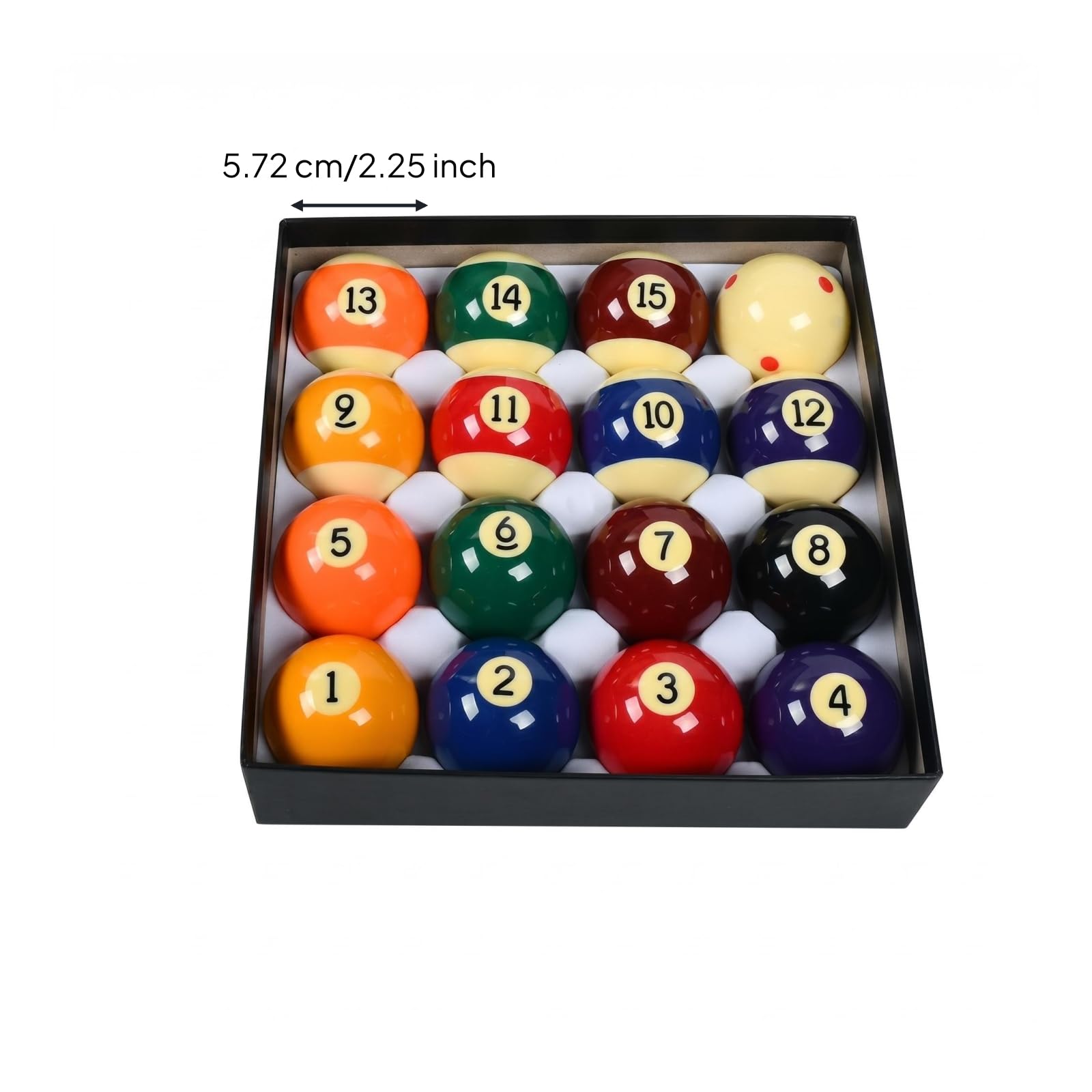 Biliardo Set Sfere Numerate Biliardo Palline Accessori Resina Durevole Costante Adatto per Formazione Giochi