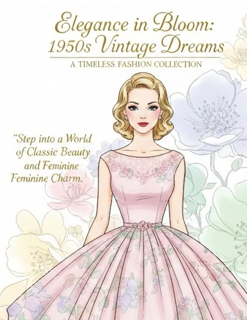 Eleganse in Bloom 1950s Vintage Dreams: Step into a World of Classic Beauty and Feminine Feminie Charm