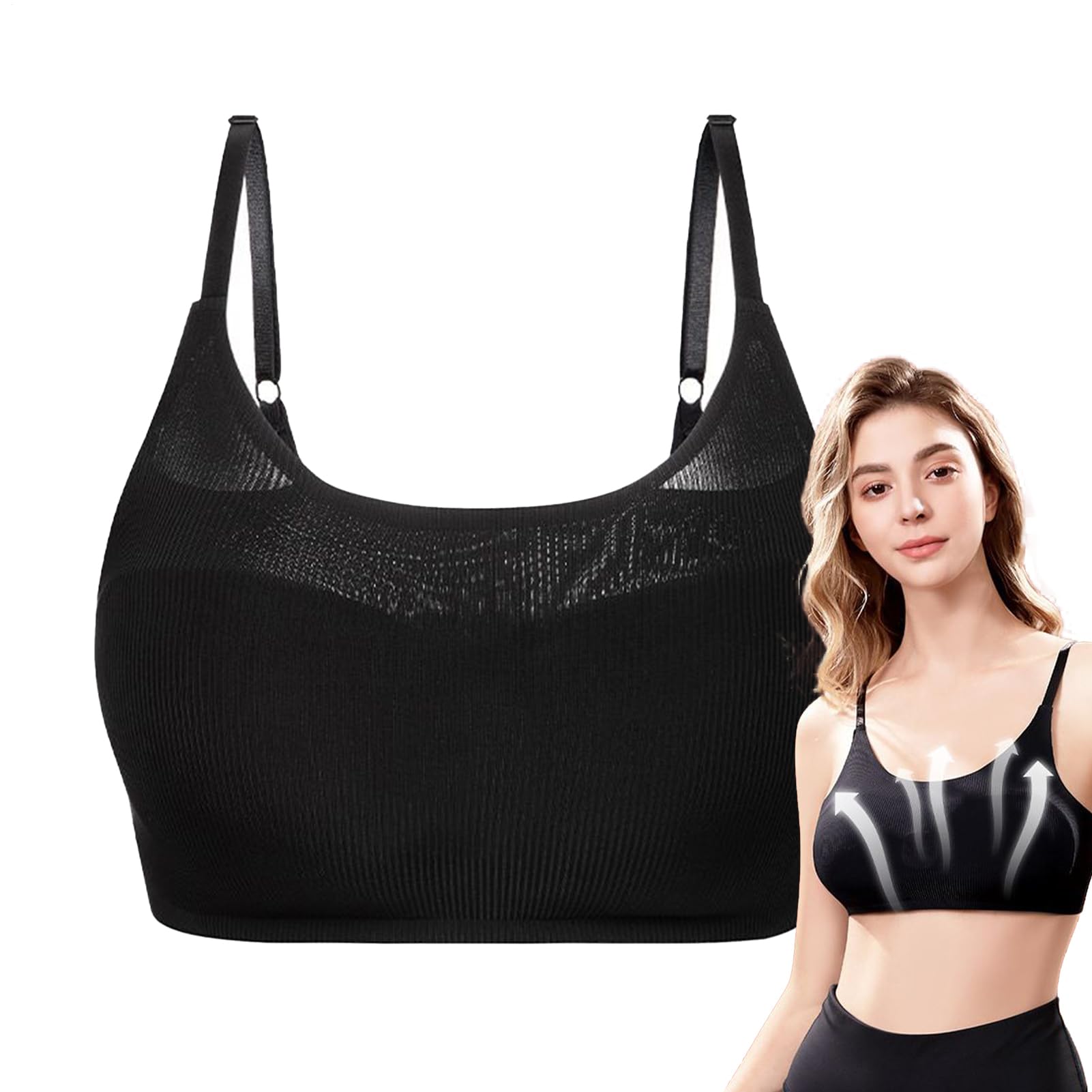 Soutien-Gorge Massant pour Poitrine - Soutien-Gorge de Massage Mammaire Rechargeable USB - Brassière Chauffante Réutilisable 3 Programmes Portable pour Allaitement, Grossesse et Postpartum