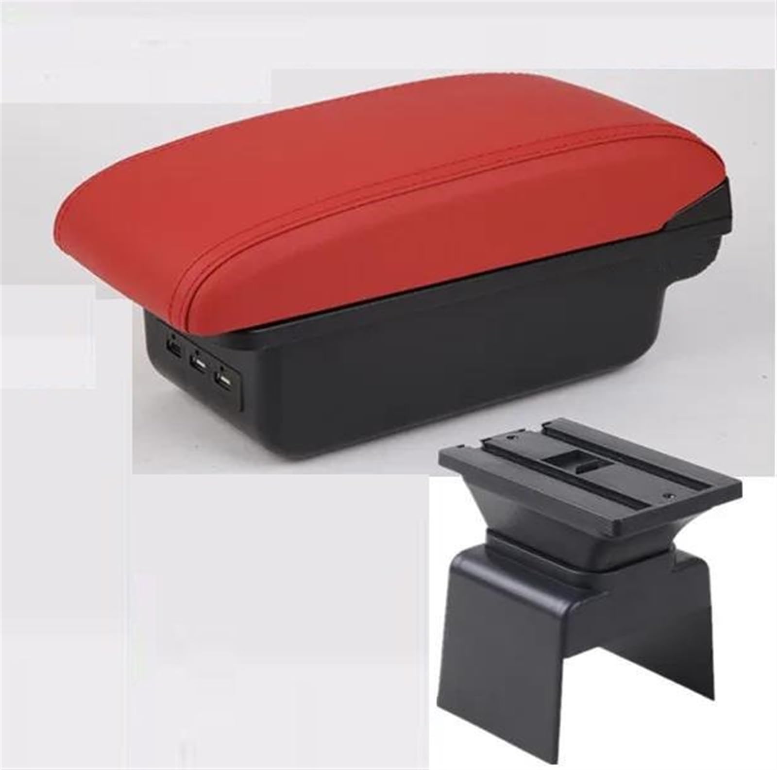 Noheeu B Red 3Usb Car Accessories Interior Details Armrest Storage Box Modification Parts For 307 Cc Convertible