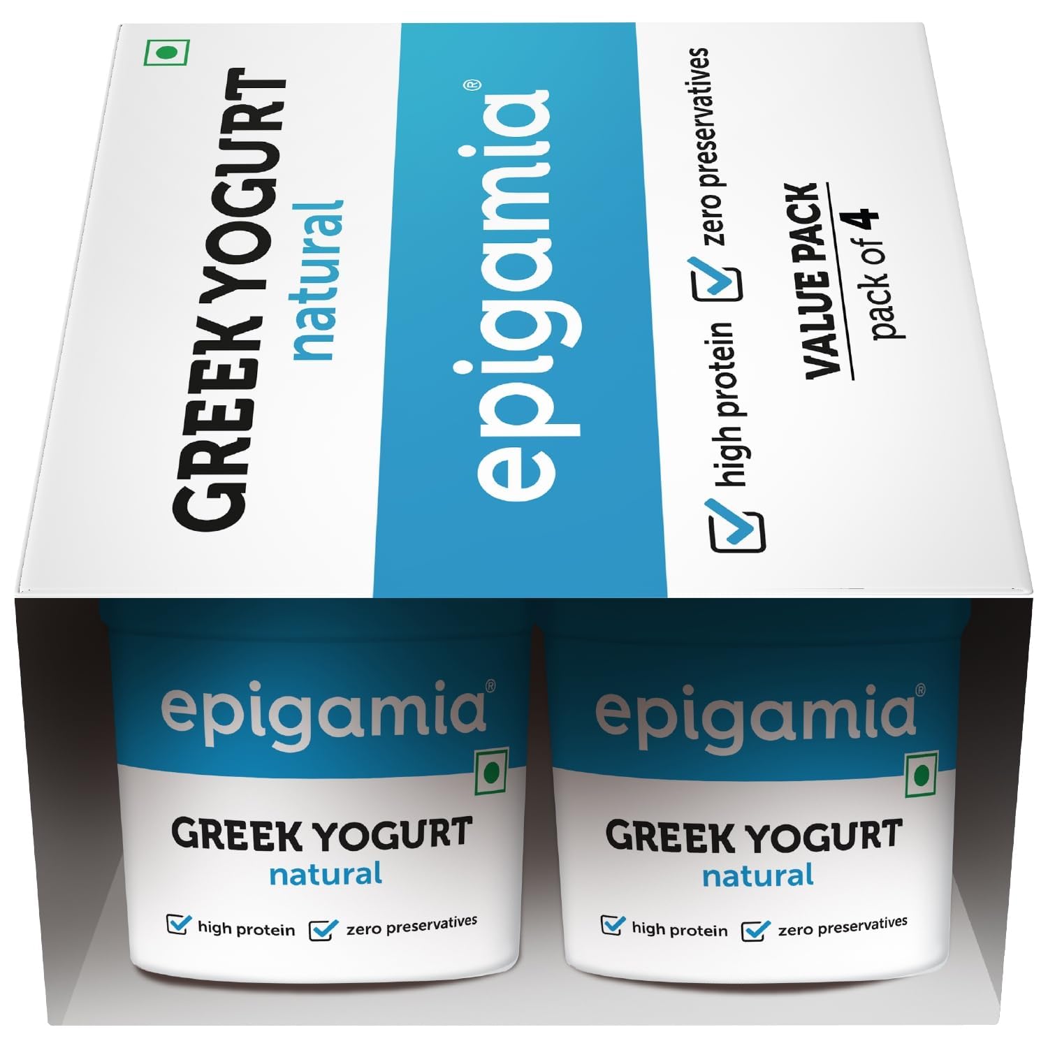 Epigamia Natural Greek Yogurt 85gms (Pack of 4)