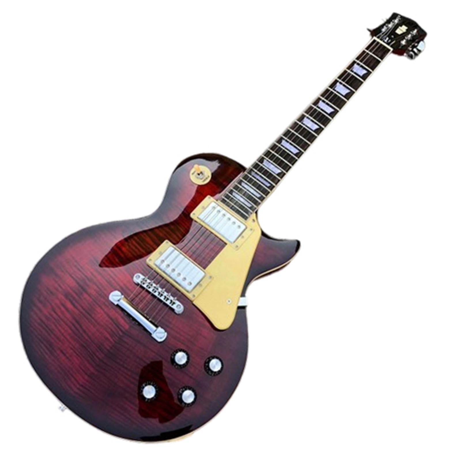 Gitara Elektryczna Instrumenty Muzyczne Płomień Klonowy Top Z Litego Mahoniu 6 Strun Do Gitary Elektrycznej Humbucker Pickup