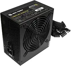 HIGH POWER Fonte de alimentação para PC 750W 80 Plus Gold certificada ATX 3.0 e compatível com PCIe 5.0, PFC ativo com ventilador Whisper de 120 mm para operação silenciosa e desempenho confiável