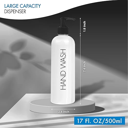 Miniatura 2 de Juego de dispensador de jabón vacío para manos y platos (paquete de 2, 17 onzas) dispensador de jabón para platos reutilizable y recargable y