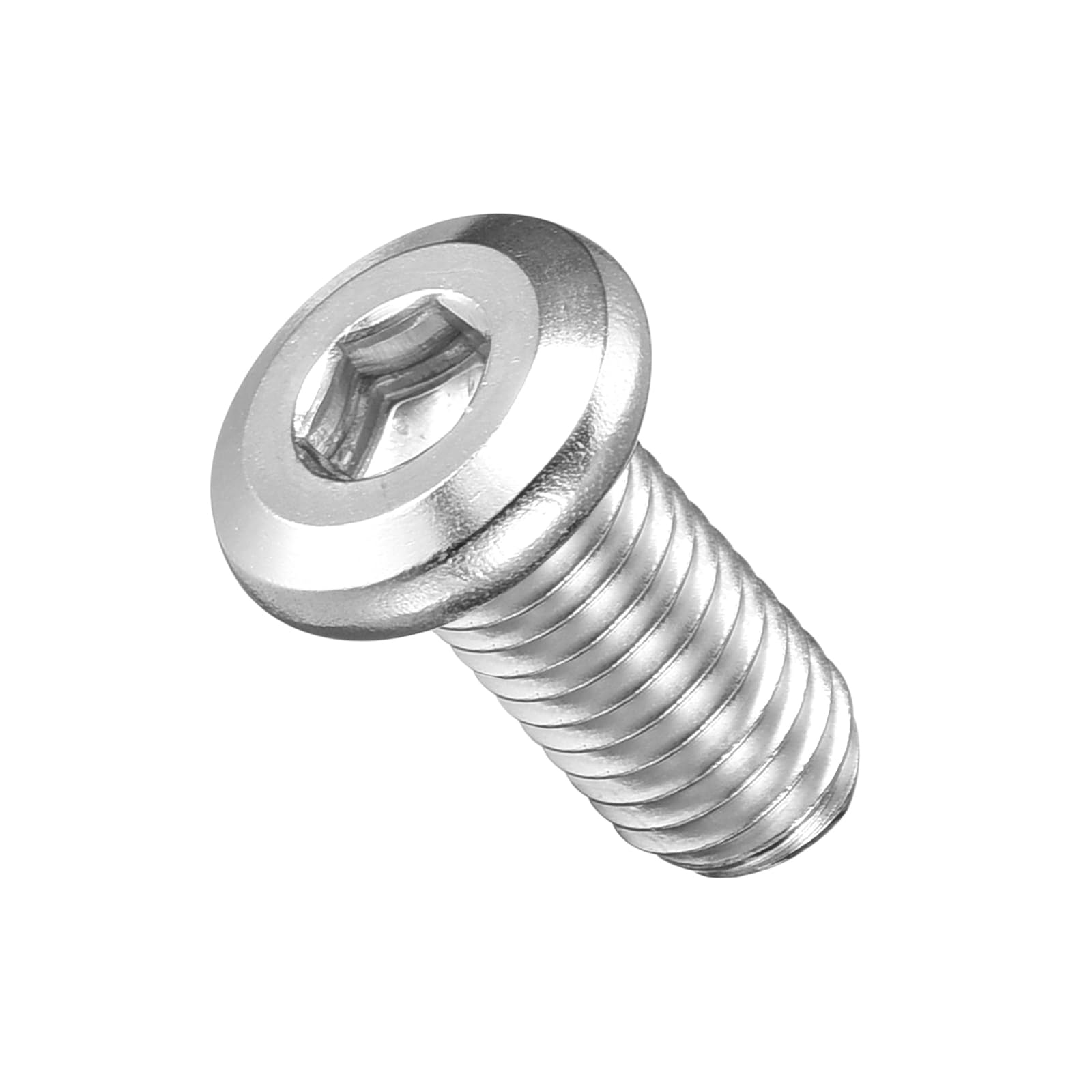 METALLIXITY Flat Head Hex Socket Cap Screws Bolts(M8-1.25x15) 10Pcs, 304 Stainless Steel Hex Socket Furniture Bolts Screws