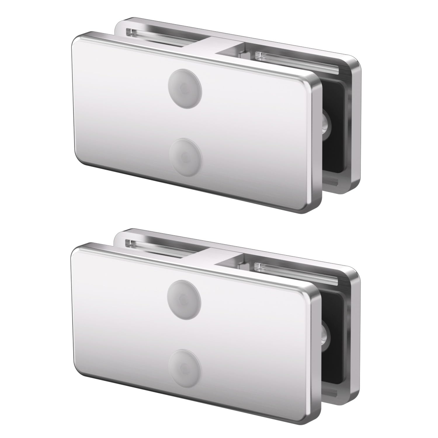 Glass Clamp, 2 Pack Stainless Steel 304 Adjustable 180° Corner Clips for Frameless Railing, Staircase, Balcony, Glass Holder - Perfect for Stairs,