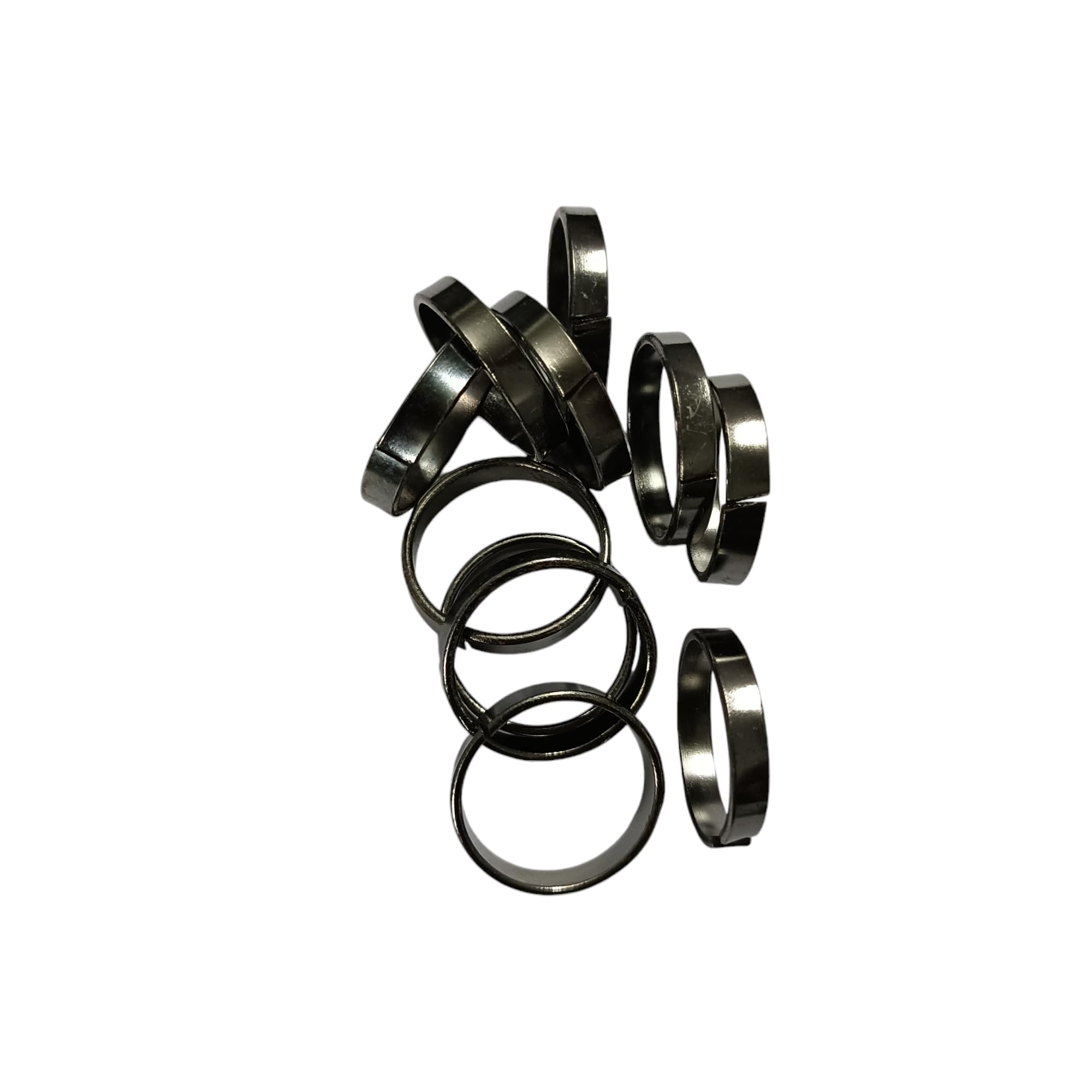Iron ring ShaniChalla Iron Adjustable Black Metal Rings Set, 11 Pieces