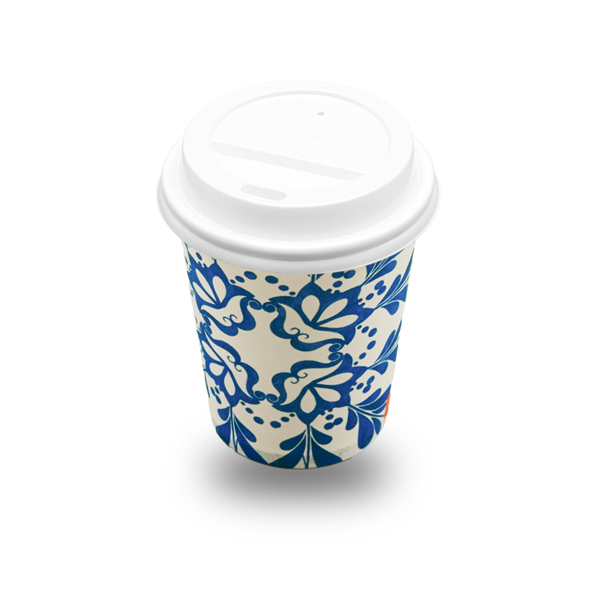 500 Bicchieri Mezzo Cappuccino/Caffè Carta Colorati con Tappo con Foro 210 ml – Biodegradabili e Compostabili – Usa e Getta con Grafiche Miste – Per Casa, Ufficio, Asporto, Bevande Calde SENZA TAPPO