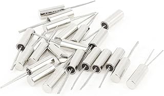 Aexit 20 Pcs Passive Components 3mmx8mm 32.768K 32.768Khz Cylinder Shaped Crystals Crystal Oscillators