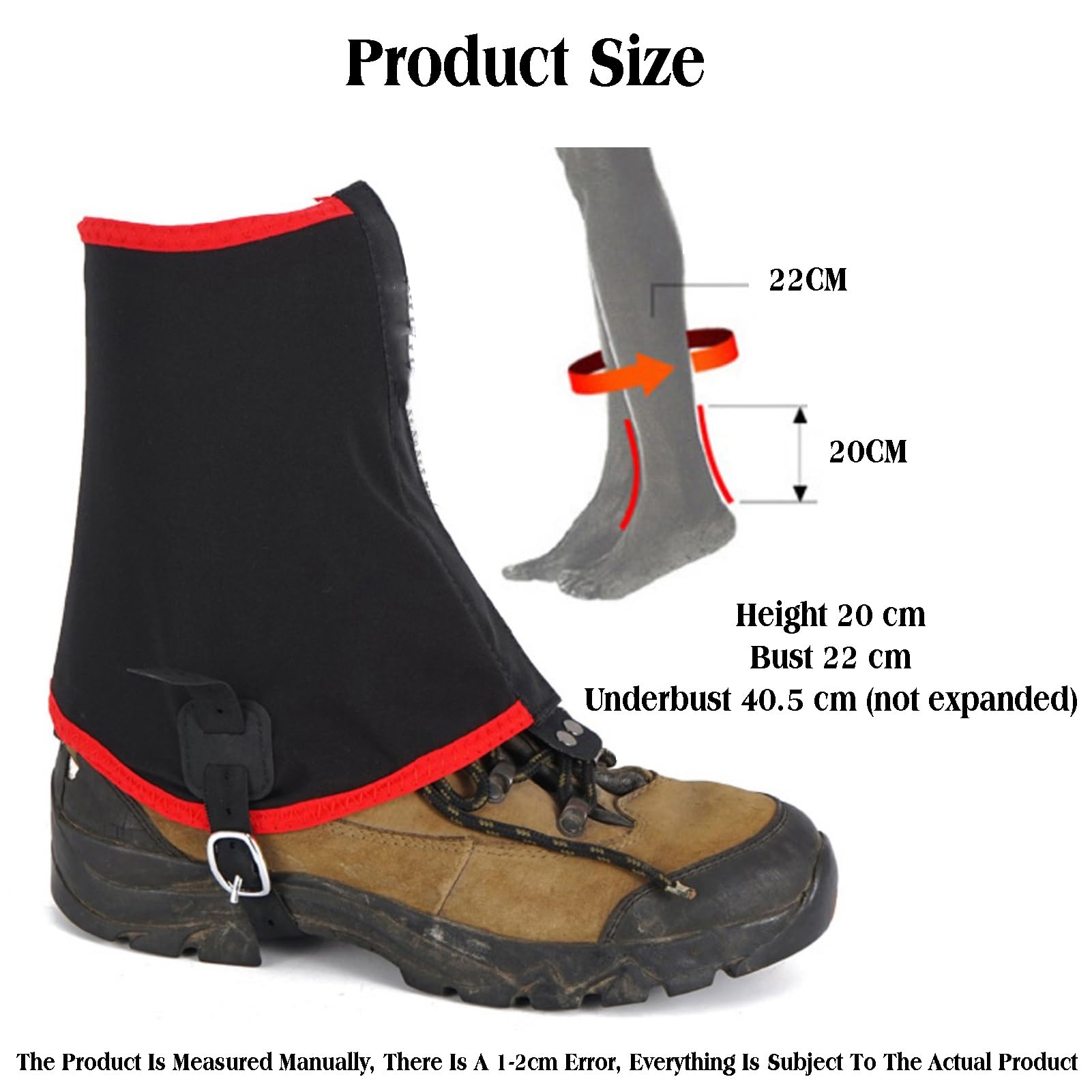 Générique Guêtres De Neige for La Randonnée, Chasse, Le Sable Et Boue, L'alpinisme Ou Raquette, avec Sac Rangement, Taille Unique