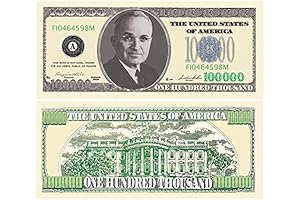 Feel Like a High Roller with a Stack of Five One Hundred Thousand Dollar Bills!