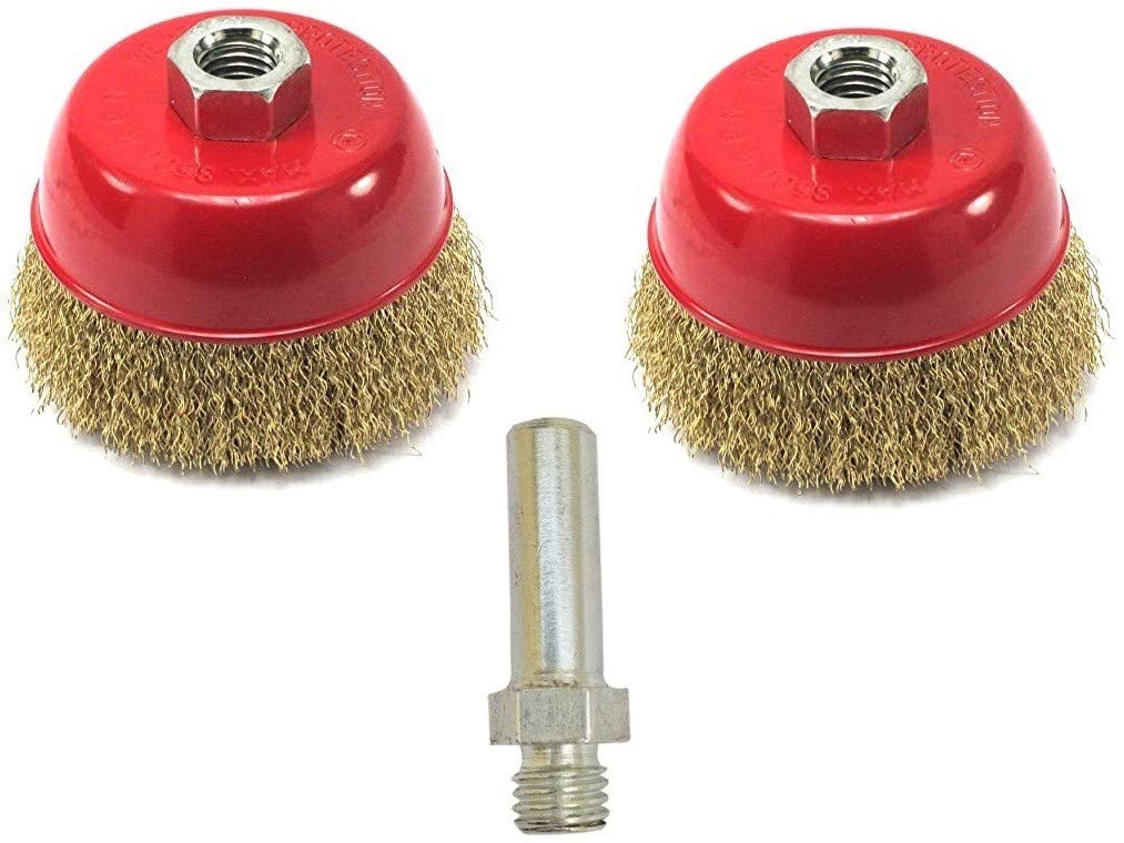 Inditrust NEW Wire Cup Brush set 2pc Non Twisted cup brush with 1pc Adopter (Pack of 3) Wheel Brush (B0BQWBSPX8) Amazon Price History, Amazon Price Tracker
