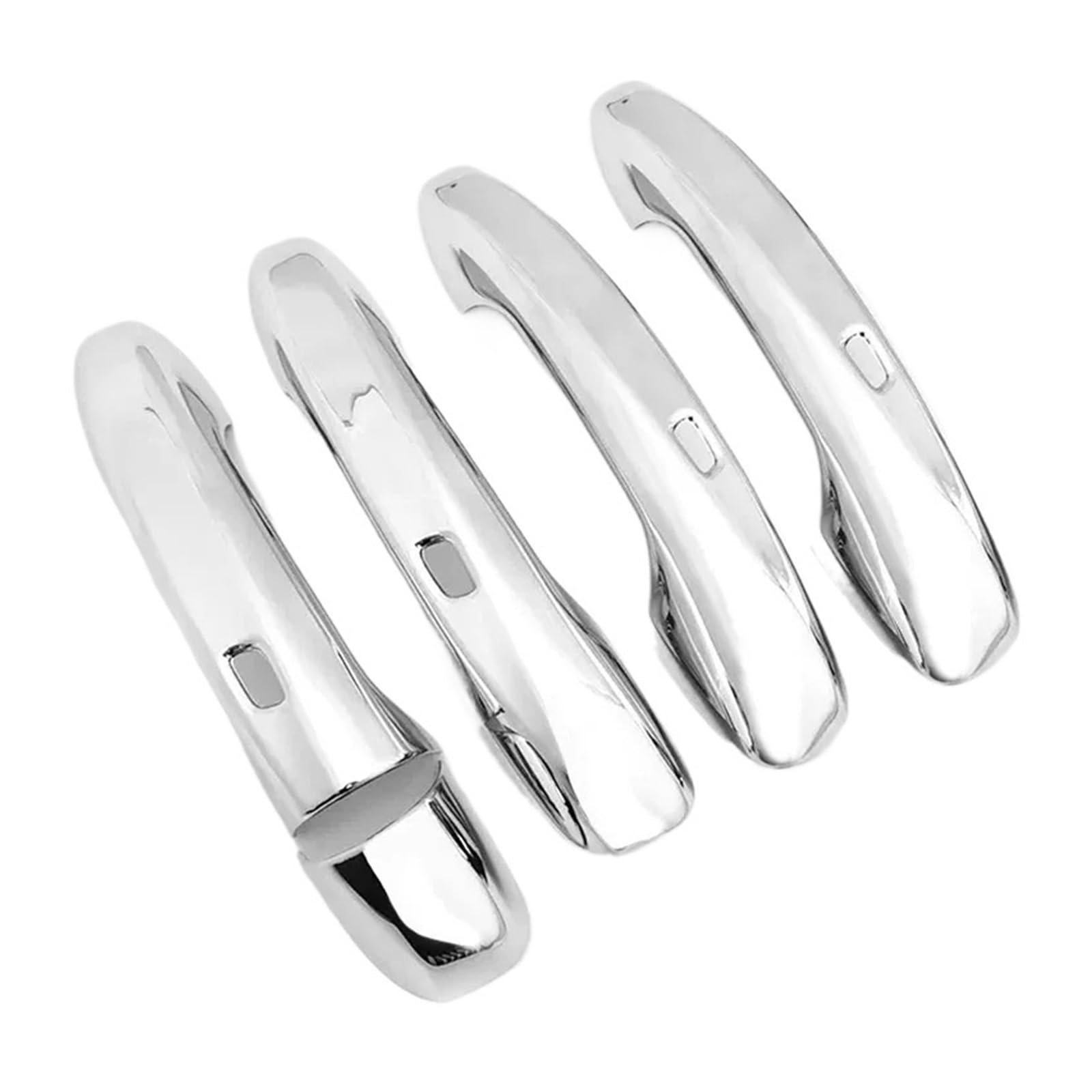 Trxjjvm Silver 4 Sensor Hole For Benz For Cla For A B C E Class For Glc For Glb For Gle For Gla Car Door Handle Cover Trim Set Accessories Sticker Car Exterior Door Handle(Silver 4 Sensor Hole)