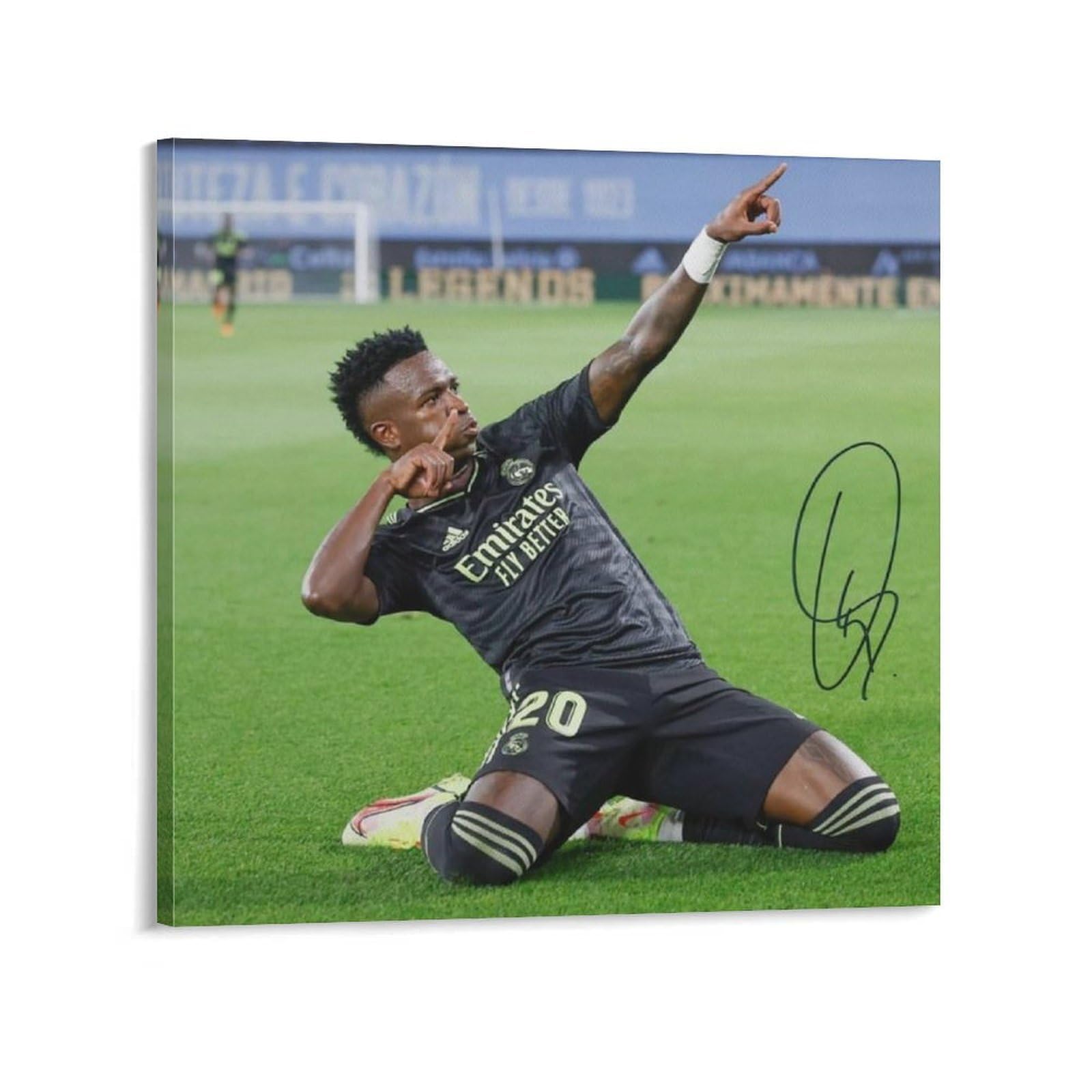 ASUIU Vinicius Jr Canvas Poster Posters Art Print Wall Photo Paint Poster Hanging Picture Family Decor 12x12inch(30x30cm)