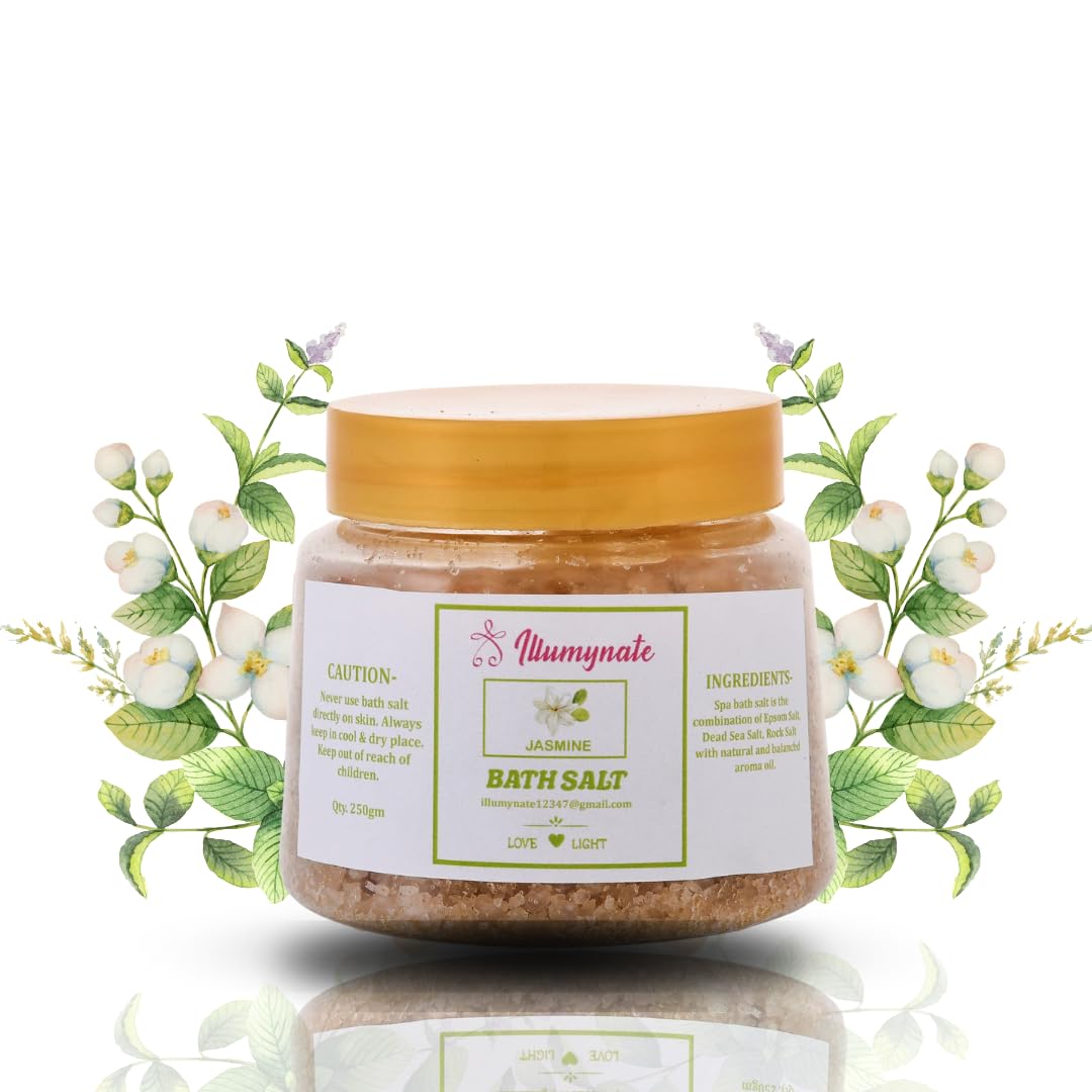 Bath Salt for Body & Foot Spa, Calming, Relaxing, Muscle Pain Relief, Flower Epsom bath salt Aromatherapy with Pure & Natural Sea Salt 250gm (Jasmine Bath Salt)-image-30