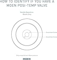 Vista 3 de Moen Align T2193BL Posi-Temp - Kit de molduras modernas de equilibrio de presión para bañera y ducha, con cabezal de ducha, manija de palanca