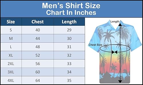Vista 7 de Scenic Hawaiian Camisas para hombre 56 Aloha Fiesta Casual Campamento Botón Abajo Manga Corta Cruise Beach Wear