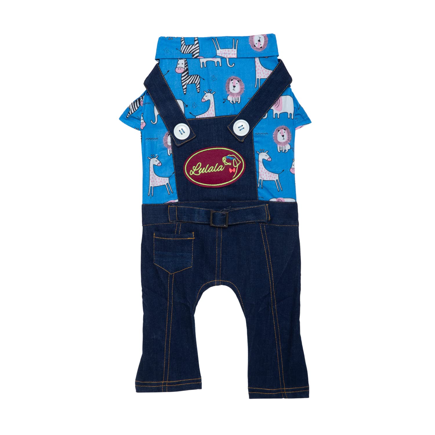 Lulala Dog Denim Jumpsuit Puppy Jeans Overalls Clothes Bodysuit Costumes,Dog Pajamas Vintage 4 Legs Pet Pants Apparel, Blue Jacket Shirts for Small Boy Girl Dogs and Cats(XL,Blue) (B09S349SBL) Amazon Price History, Amazon Price Tracker