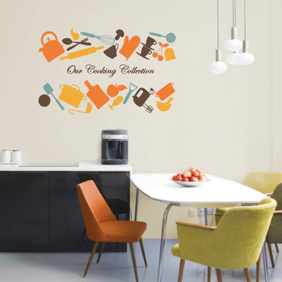 Decor Villa PVC Vinyl Our Cooking Collection 3D Decoration Kitchen Wall Sticker for Kitchen, Size: 56 Cm X 35 Cm, Multicolour (B081WW68WW) Amazon Price History, Amazon Price Tracker