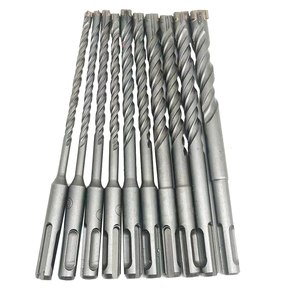 Set di Trapano 1 Set Punte Incrociate 4 Taglierine 160mm Drill Bit Set Set di Acciaio in Metallo Duro Punta Piatta Martello Elettrico Kit da Trapano in muratura Punta del Trapano (Size : 8pcs)